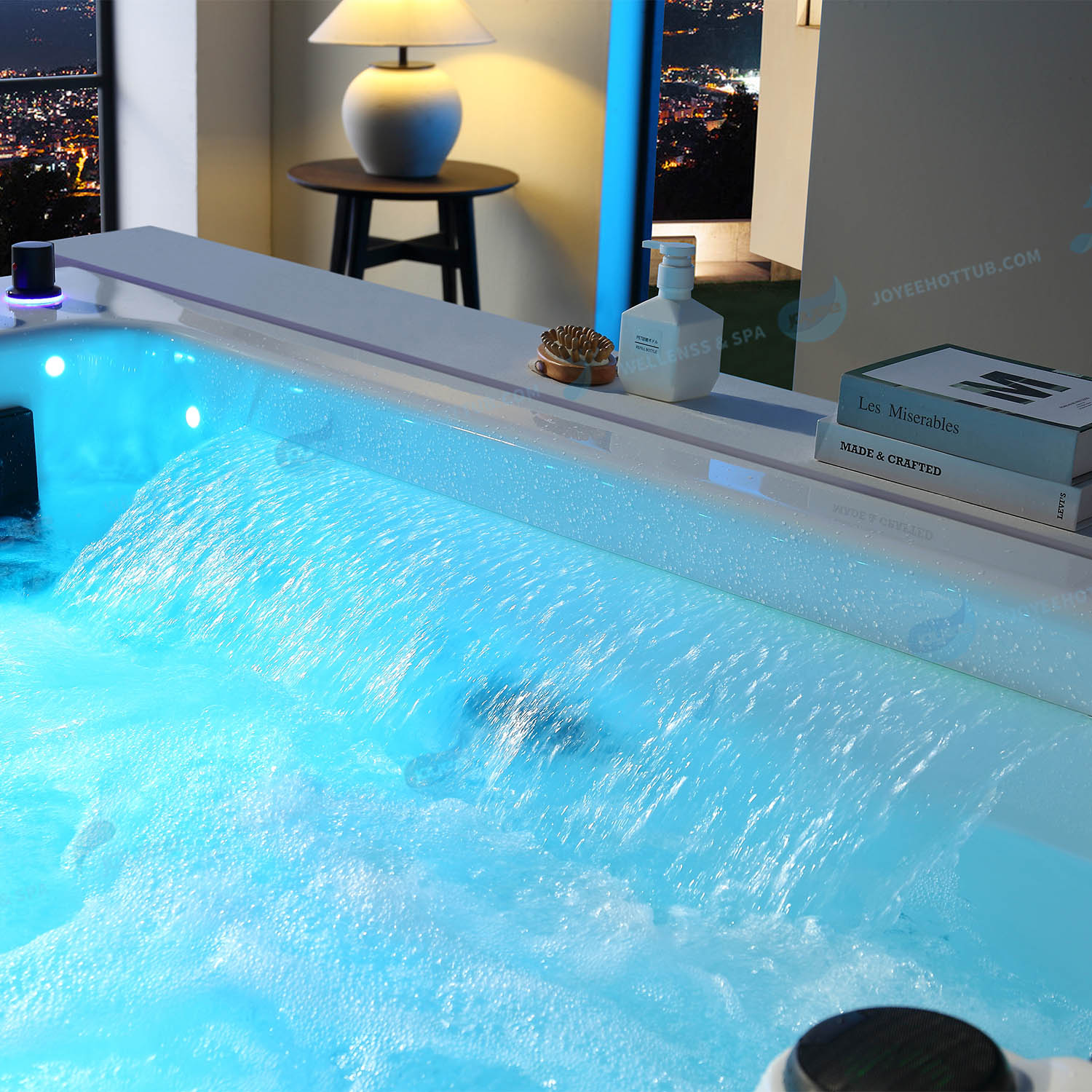 cascada con LED