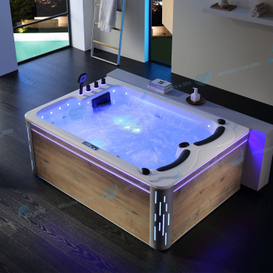 Batio independiente en el patio trasero del jardín | Whirlpool Jakuzy con aviones - Joyee 