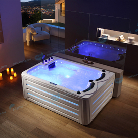 Masaje al aire libre spa caliente | Whirlpool Jakuzzi Spa Twuns Pool - Joyee 