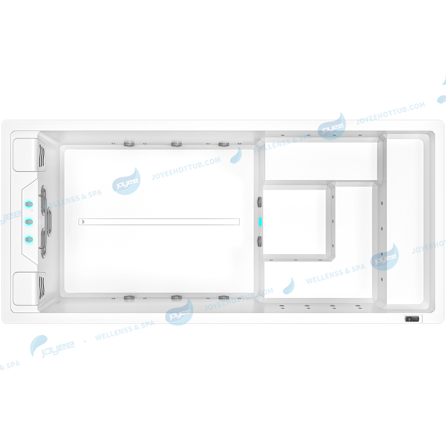 Piscina con bañera de hidromasaje de spa | Piscina de spa de natación de jardín de lujo al aire libre - Joyee