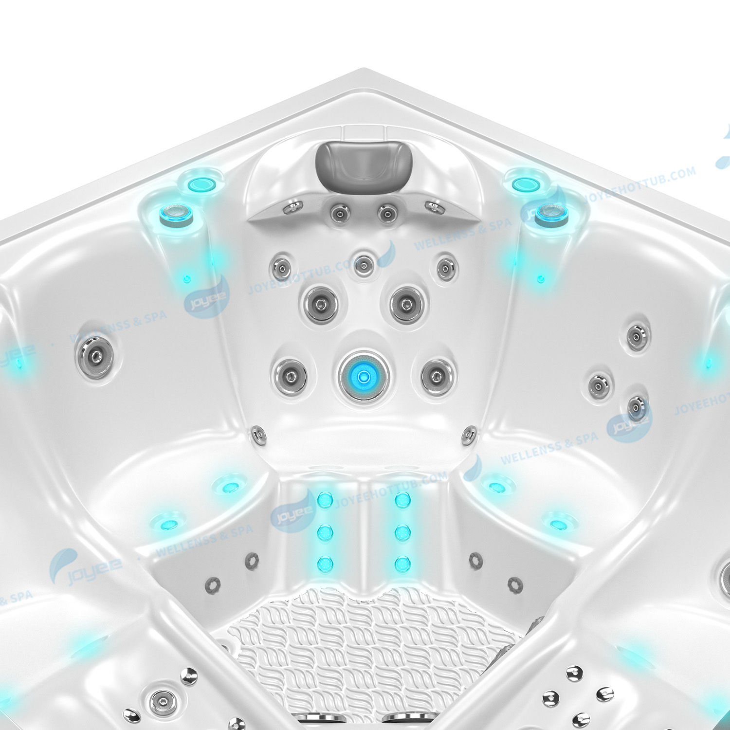 ba&ntilde;eras de jacuzzi con almohadas