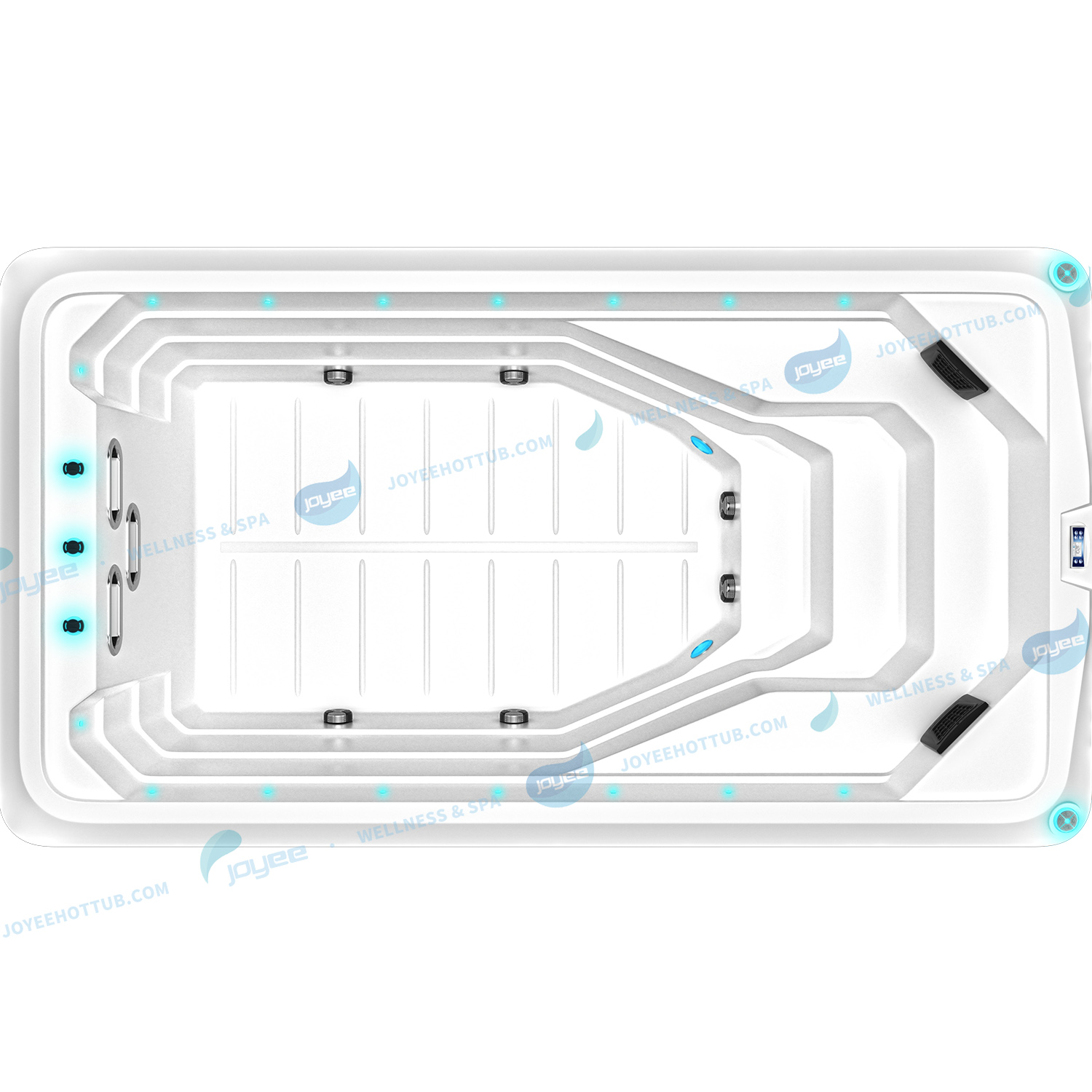  Piscina de fibra de vidrio para natación y spa al aire libre |Spa de concha acrílica Masaje Spa de natación - JOYEE