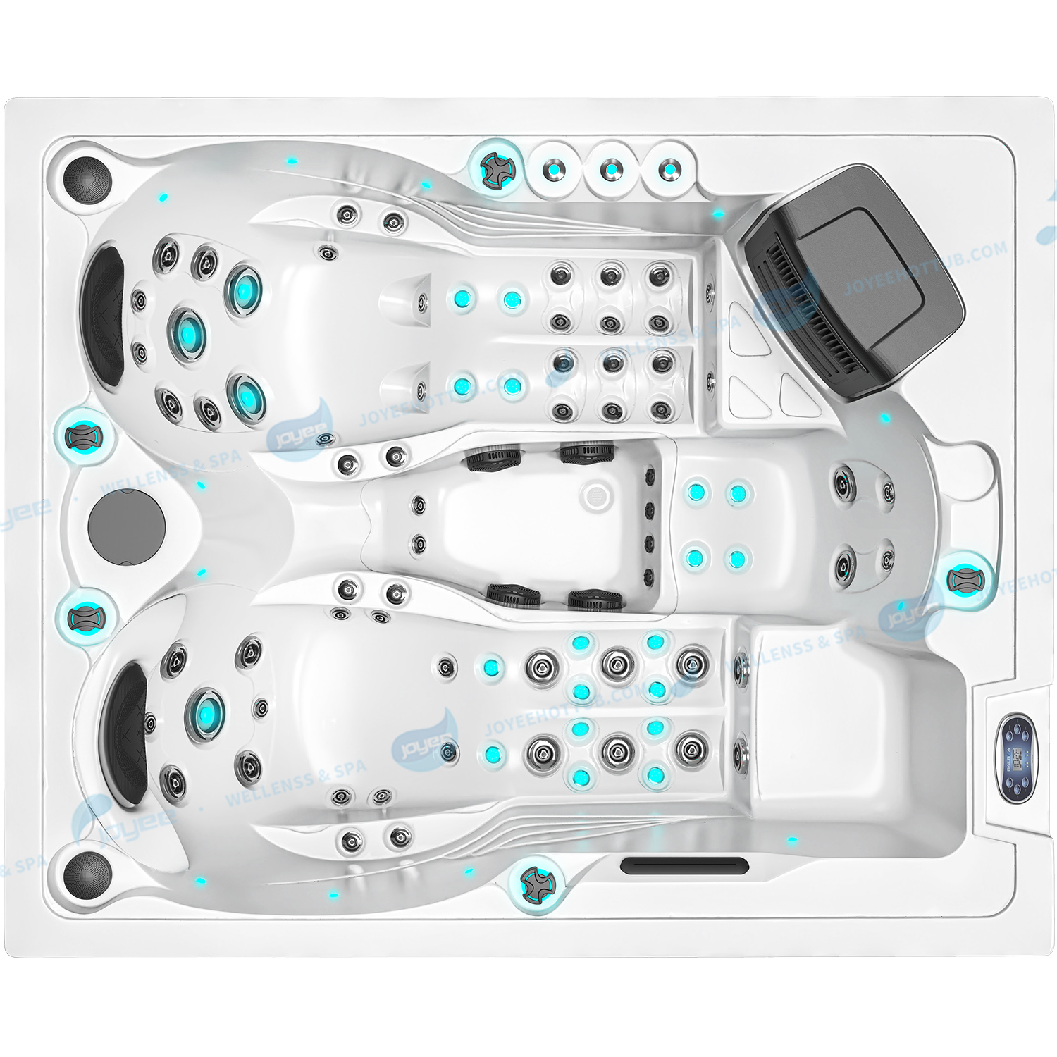 Masaje al aire libre Jardín Jacuzzi Spa | Jacuzzi de masaje acrílico Hydrorelax - JOYEE
