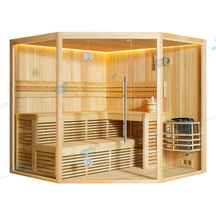 Sala de vapor de bienestar de sauna de madera rusa de alta calidad |Alegría