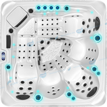 Bañera de hidromasaje masaje acrílico spa whirlpool | Hydro Hot Buant Outdoor - Joyee
