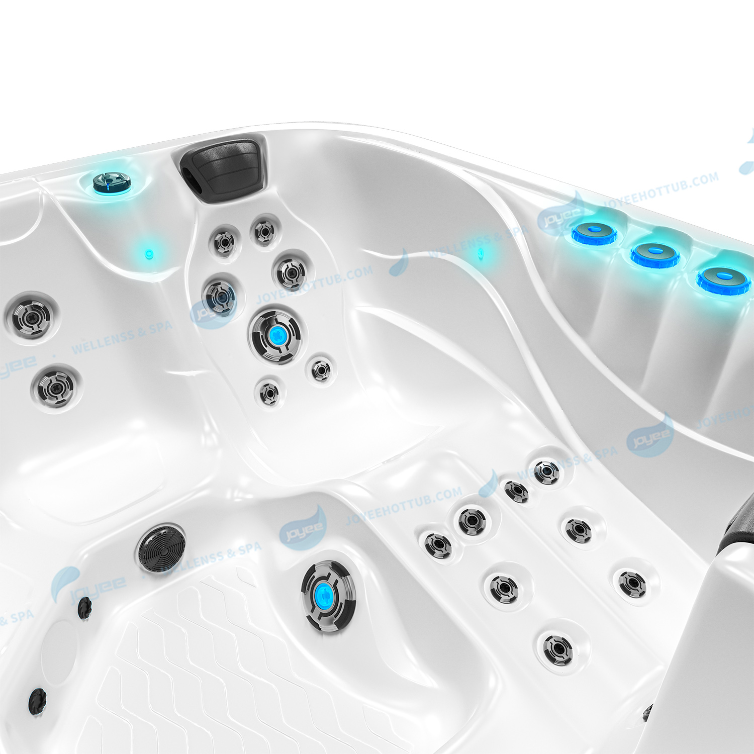 Jacuzzi con fuentes LED