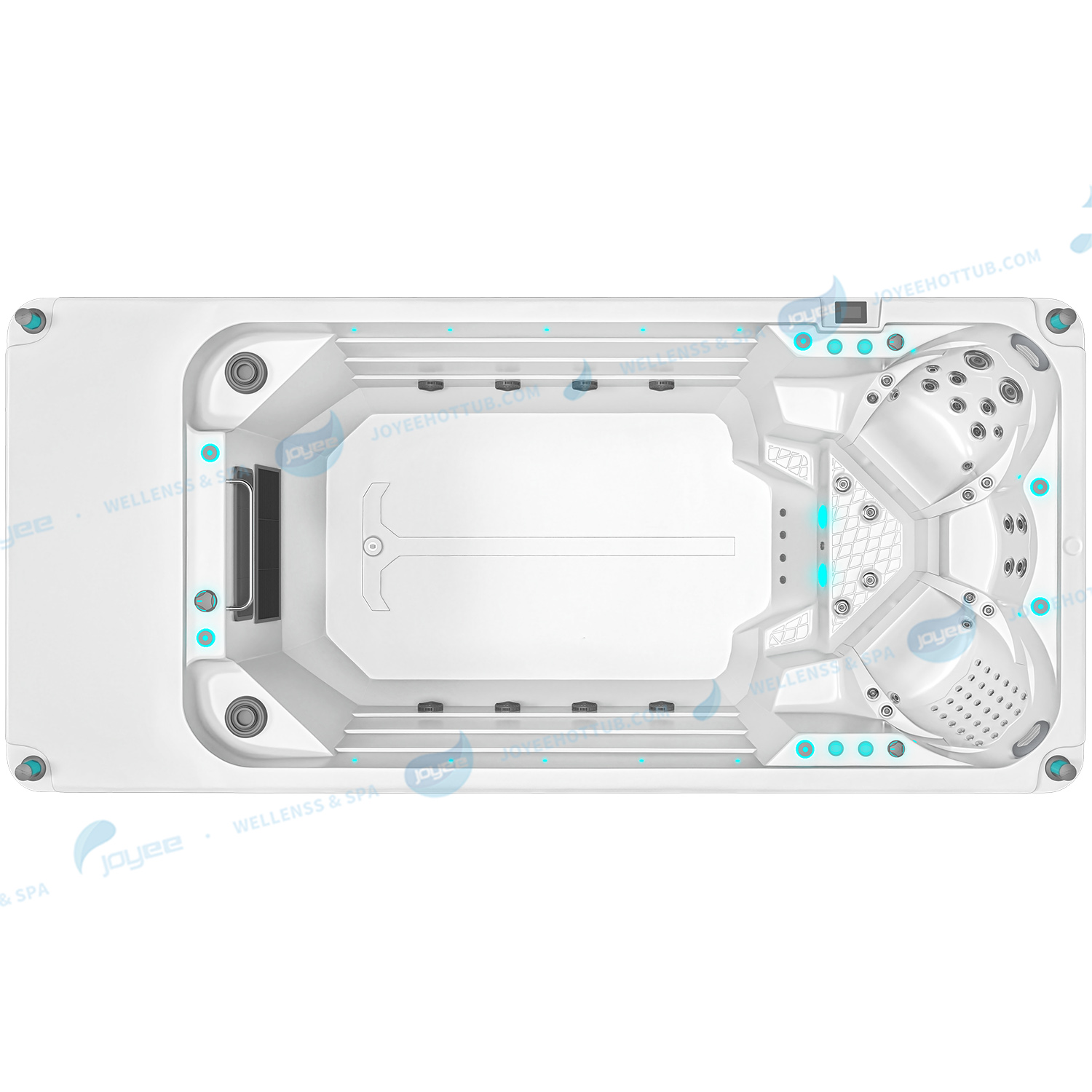 Spa de natación al aire libre de fibra de vidrio | Jacuzzi Hidroterapia Piscina Spa - JOYEE