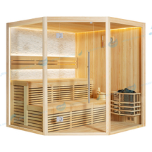Sauna seco de sal comercial tradicional de lujo para 3 personas |Alegría
