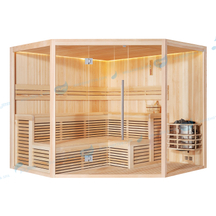 Iluminación LED Estufa de interior Sauna de vidrio de vapor seco |Alegría