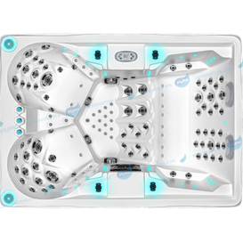4 personas Hydromassage Outdoor Tav bañera | Whirlpool Hottub con cascada - Joyee