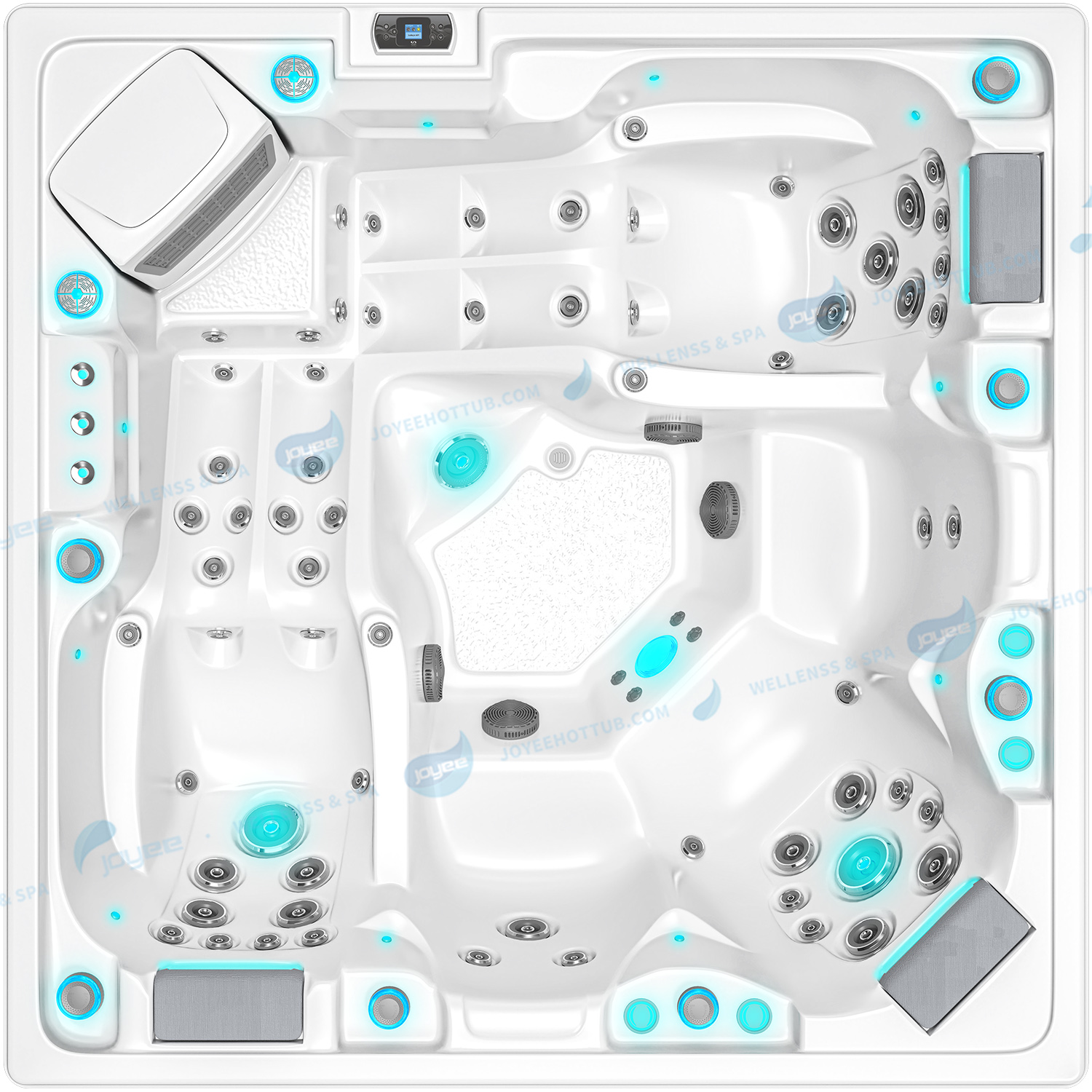 Spa al aire libre con sistema Balboa | Bañera de hidromasaje con chorros de masaje - JOYEE