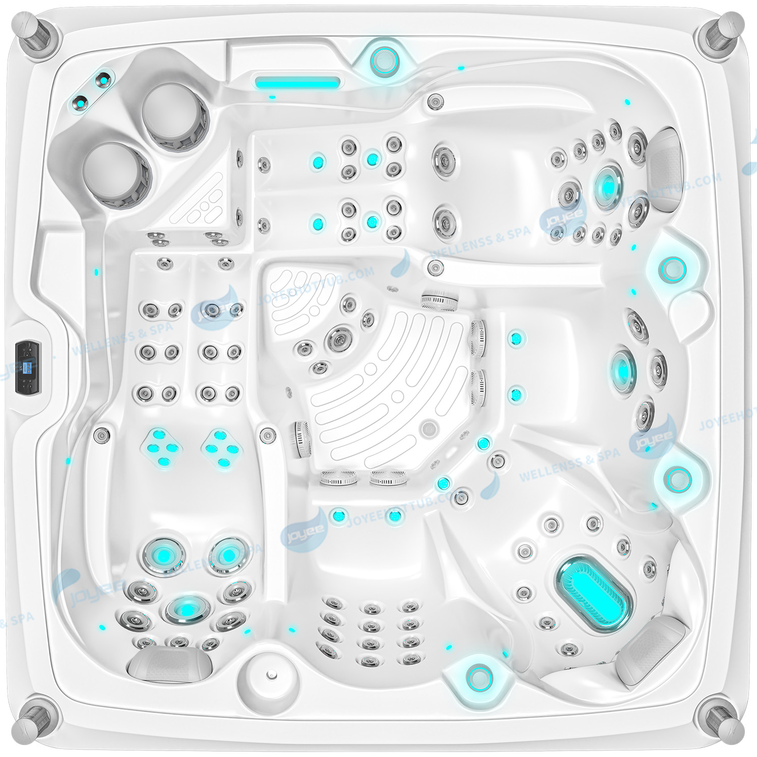Venta caliente Bañera de hidromasaje al aire libre para 5 personas | Bañera de hidromasaje con masaje con chorros de aire Balboa - JOYEE